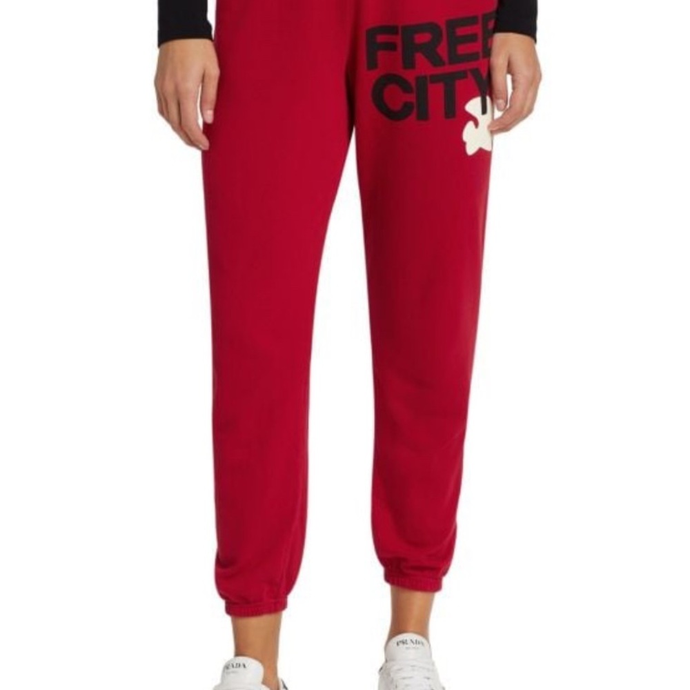 Freecity Red Jogger Pants